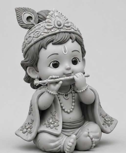 Chibi Krishna V22 3D Model (5 Inch)